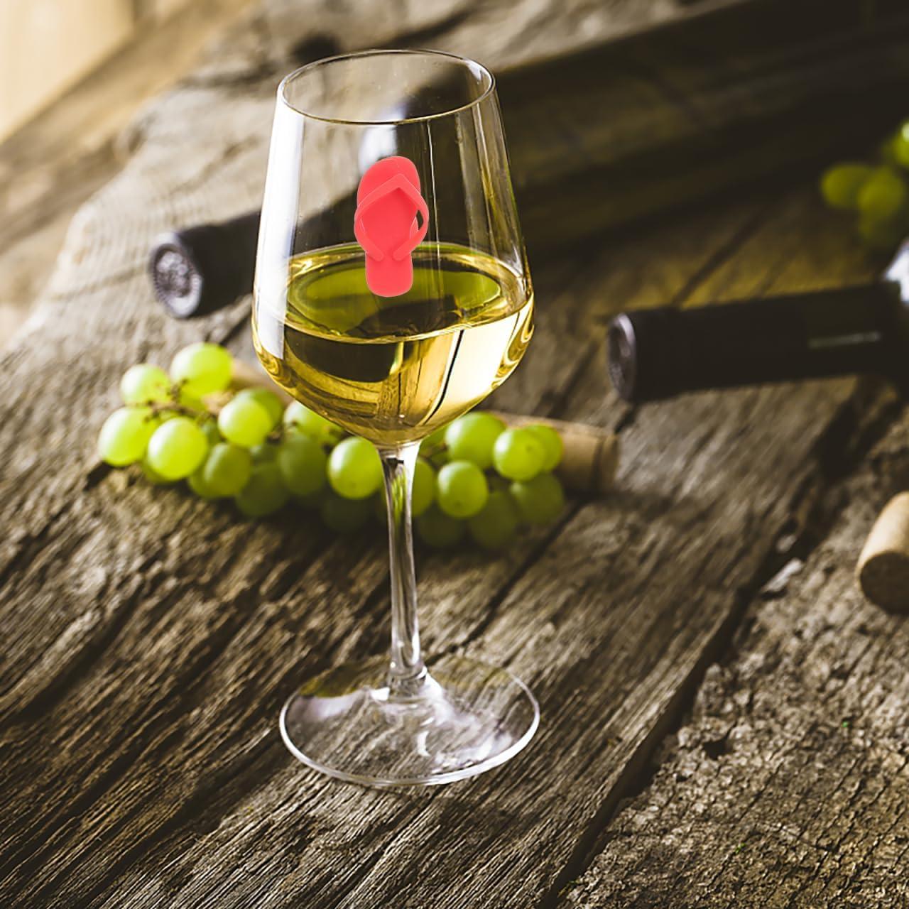 Marcadores de Copas de Vino NUOBESTY Silicona 9 Pcs Zapatilla