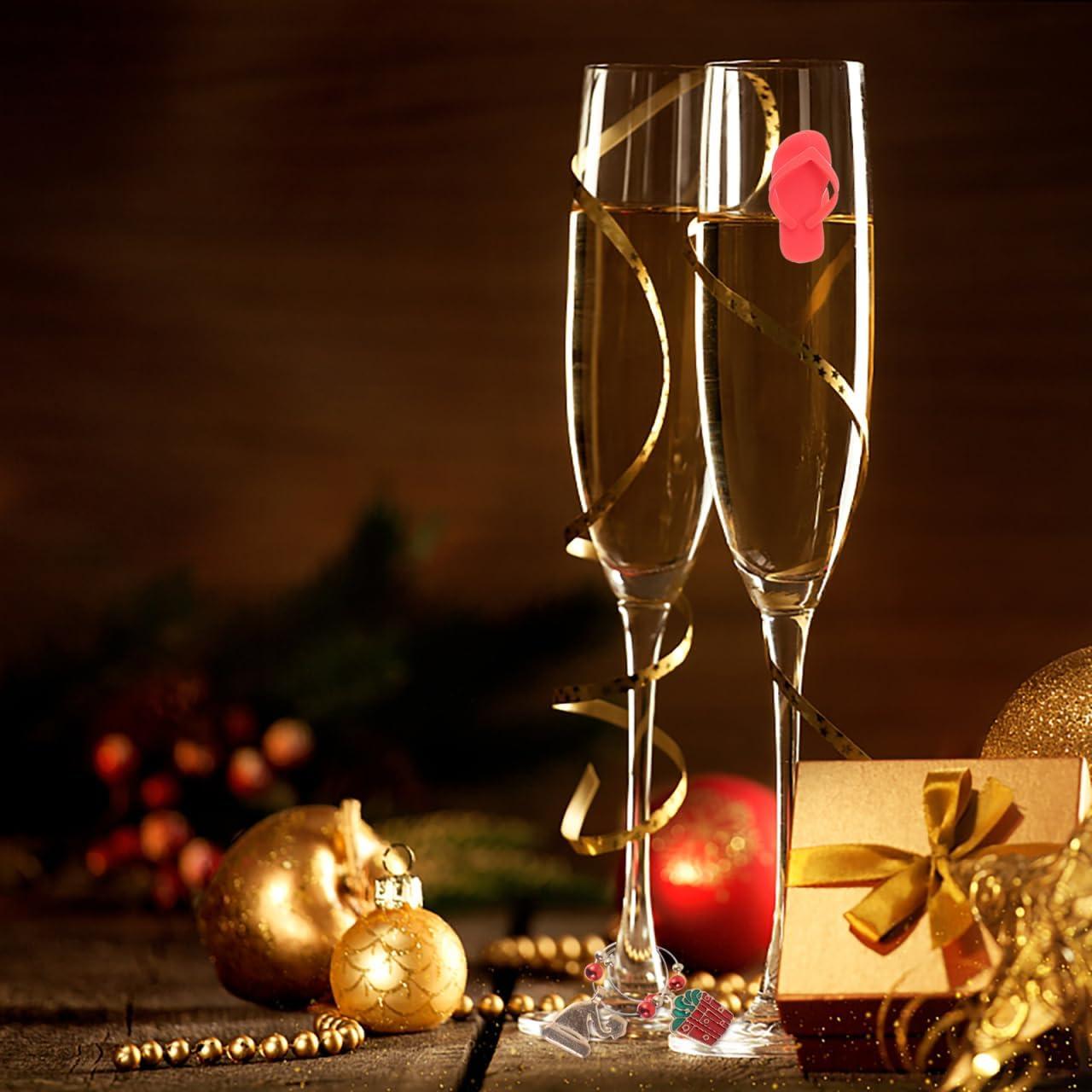 Marcadores de Copas de Vino NUOBESTY Silicona 9 Pcs Zapatilla