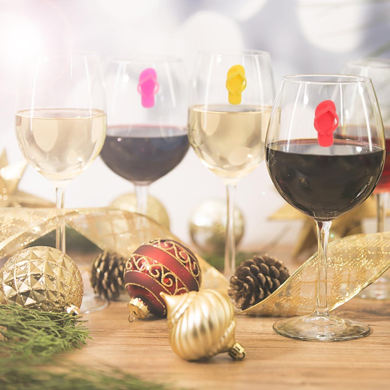 Marcadores de Copas de Vino NUOBESTY Silicona 9 Pcs Zapatilla