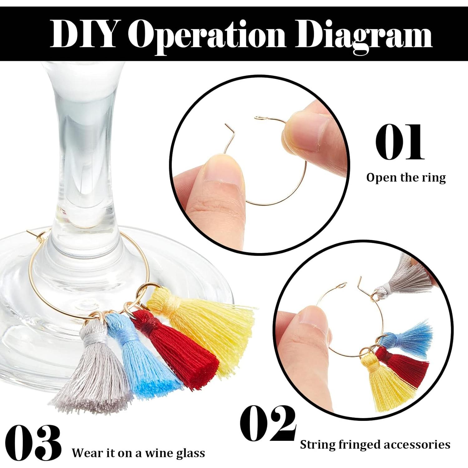 Kit de 88 Piezas de Charms para Copas de Vino Yingzhao