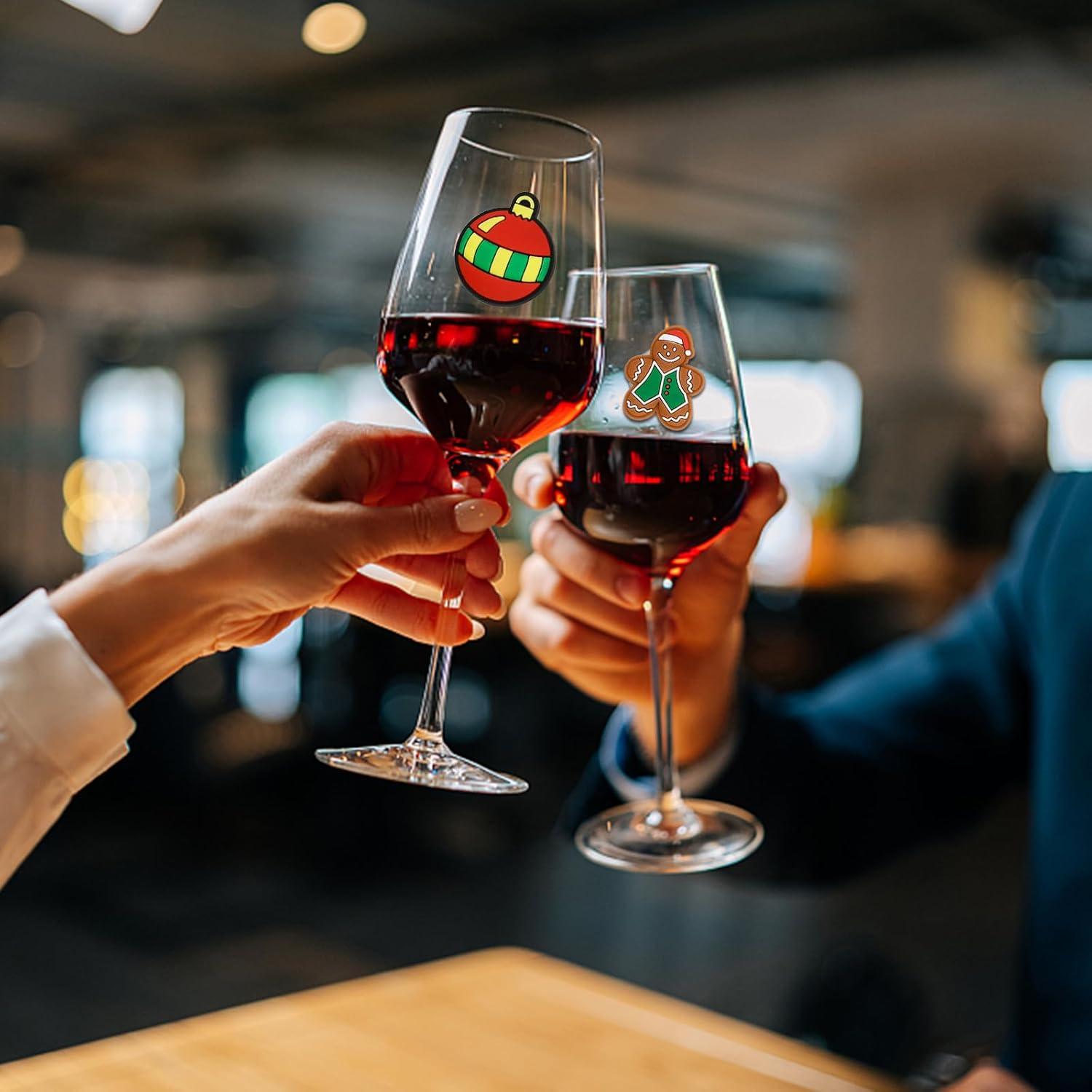 Adornos para Vino de Navidad Furimuk - 12 Pcs Reutilizables