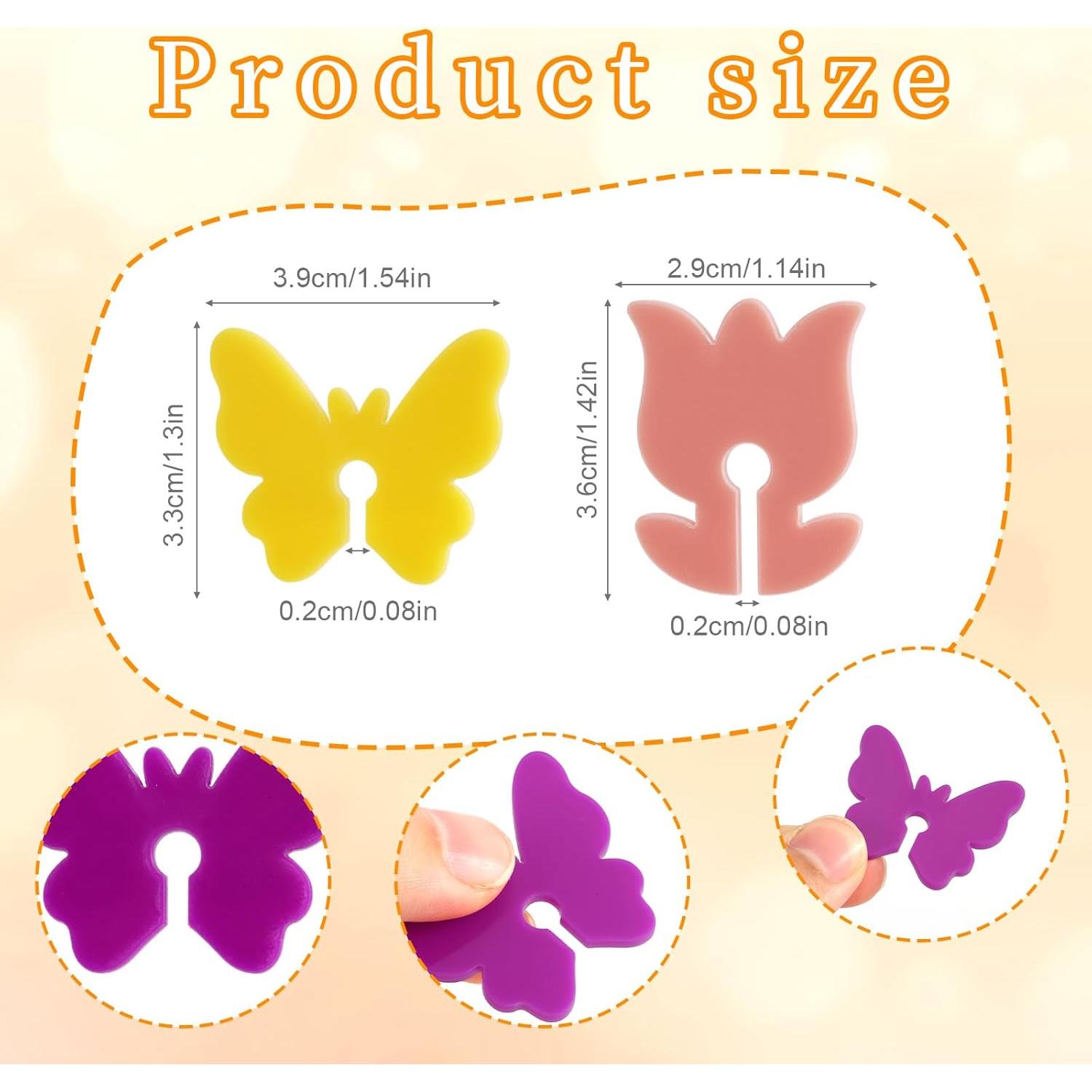 Marcadores de Bebida Reutilizables Lasuroa 36pcs Mariposa y Flor