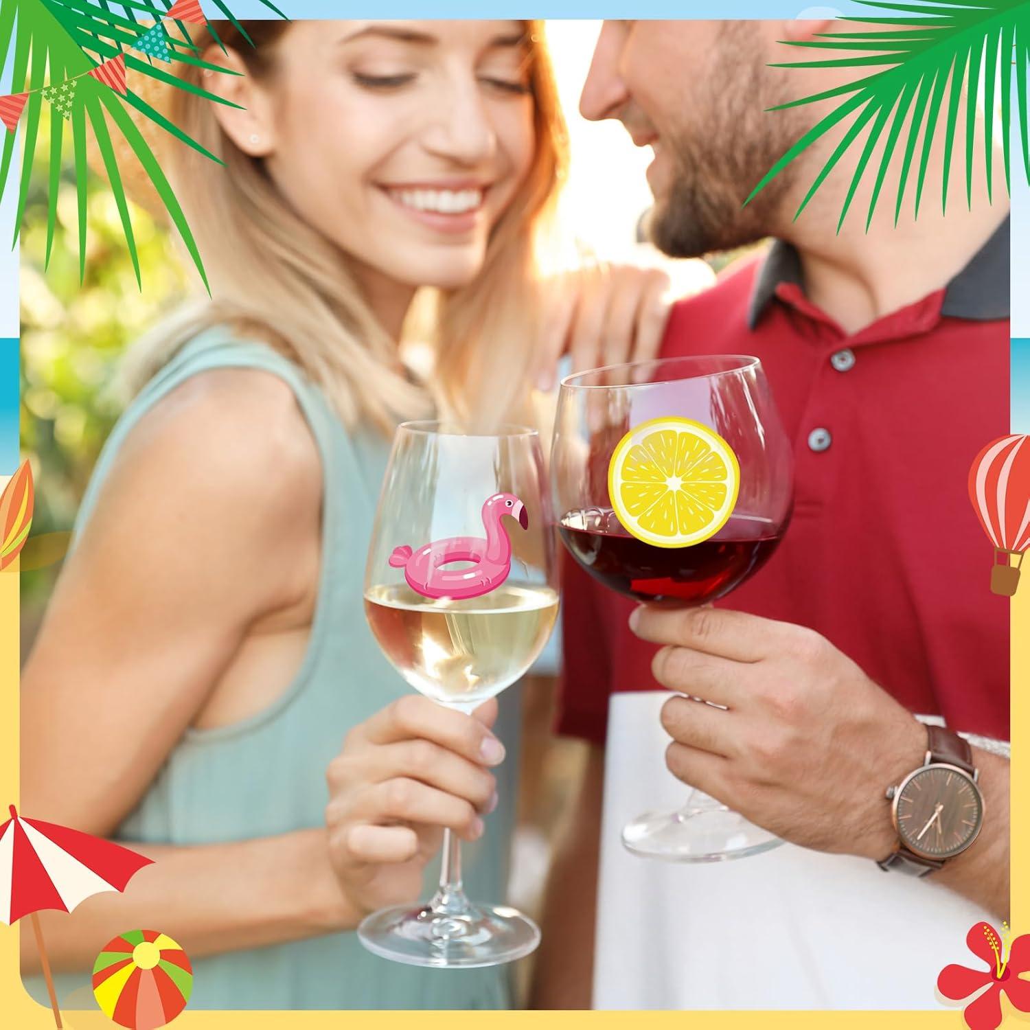 192 Pegatinas de Vino de Playa Watersay - Estilo Luau