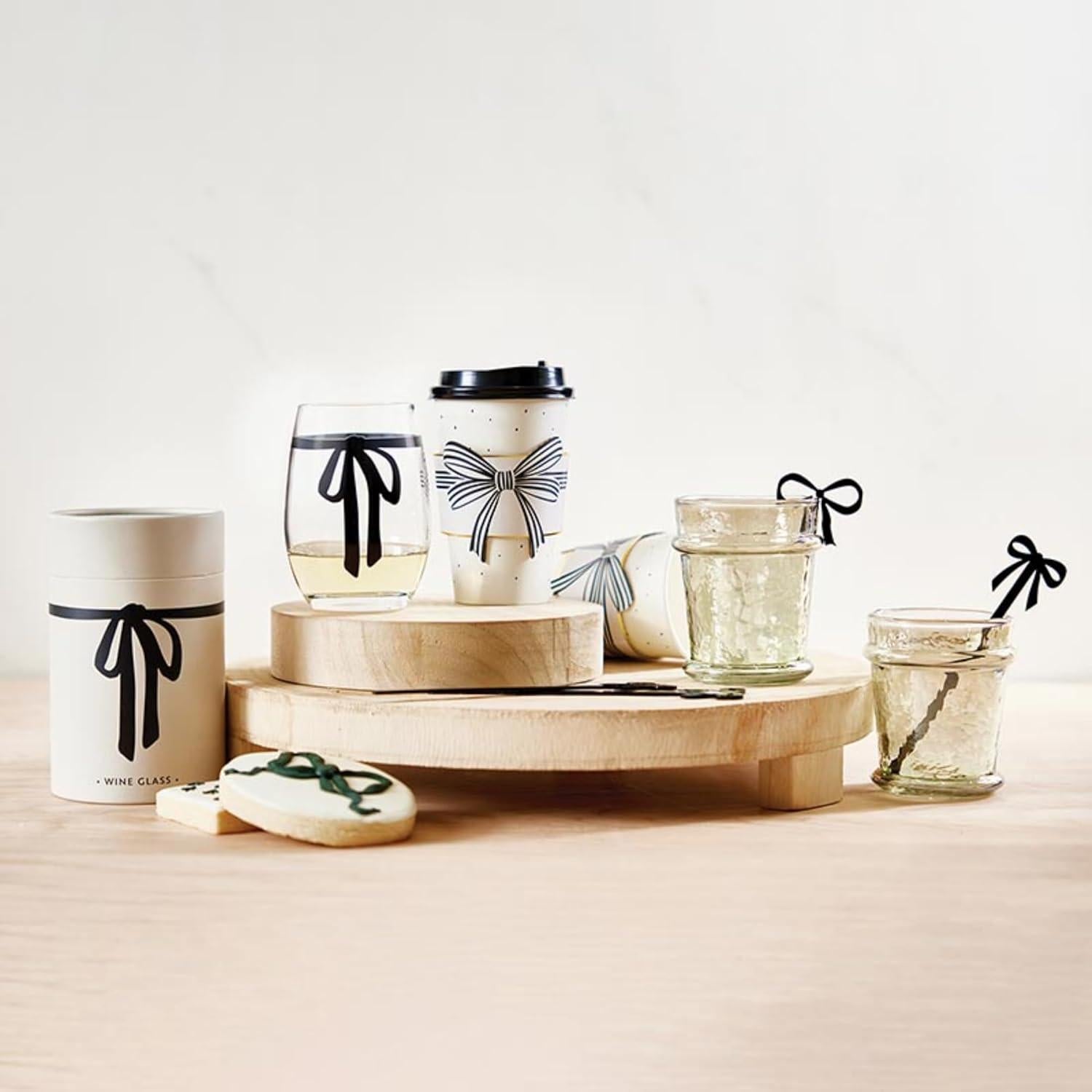 Set de 4 Marcadores de Vino Navidad Santa Barbara 5.08x3.81cm