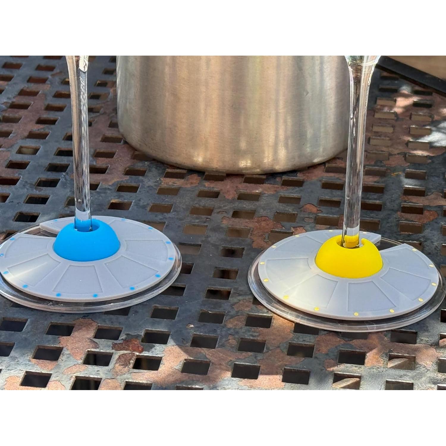 Juego de 6 Marcadores de Silicona para Copas UFO - Brillan en la Oscuridad