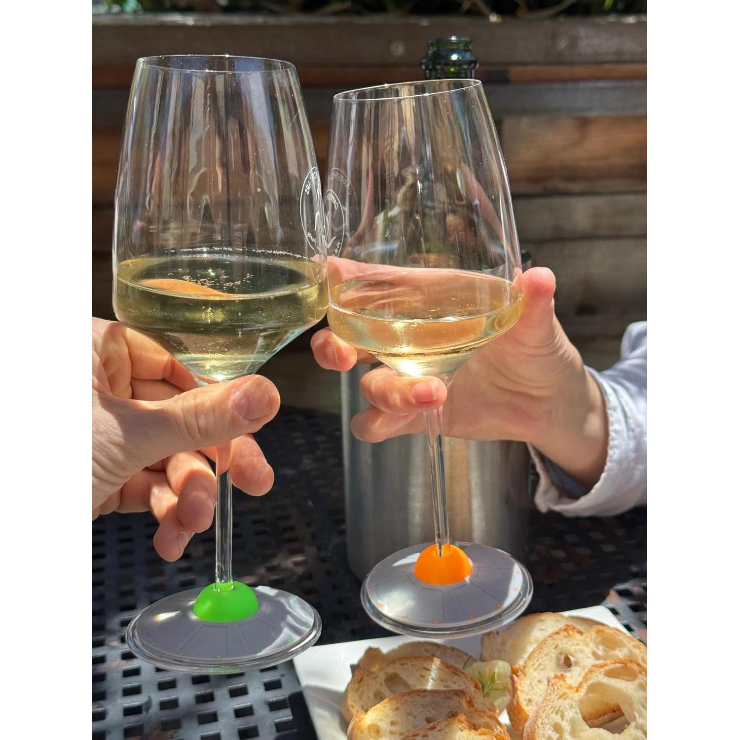 Juego de 6 Marcadores de Silicona para Copas UFO - Brillan en la Oscuridad