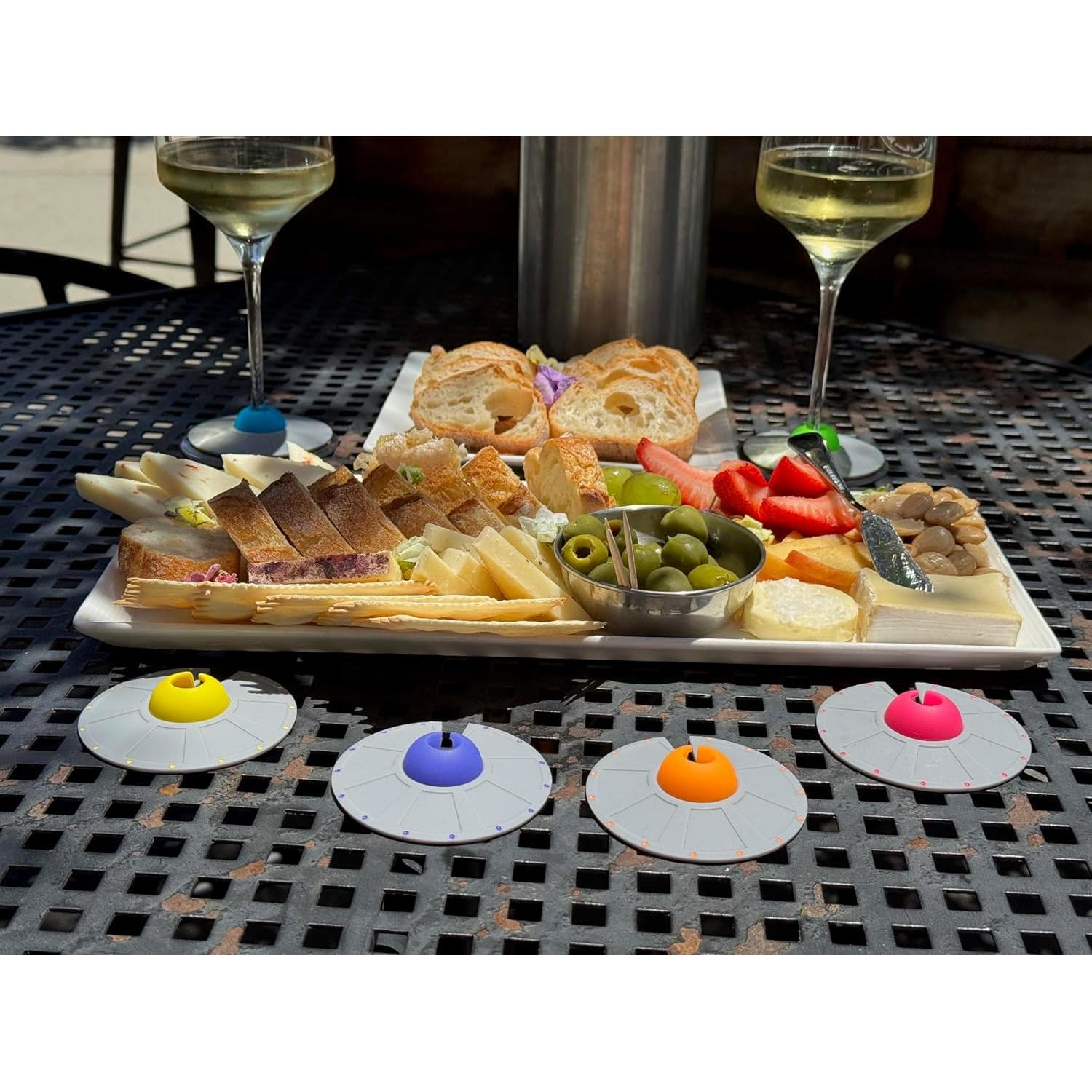 Juego de 6 Marcadores de Silicona para Copas UFO - Brillan en la Oscuridad