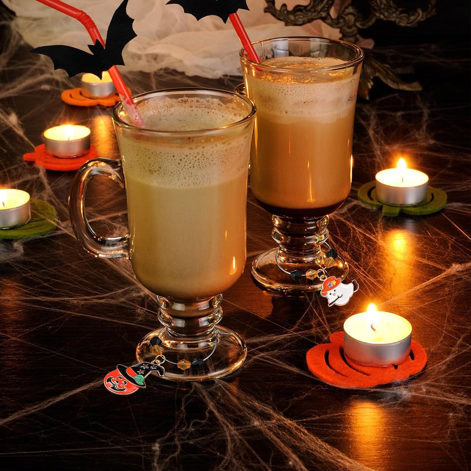 24 Encantos de Vino de Halloween Inbagi - Calabaza, Bruja y Más