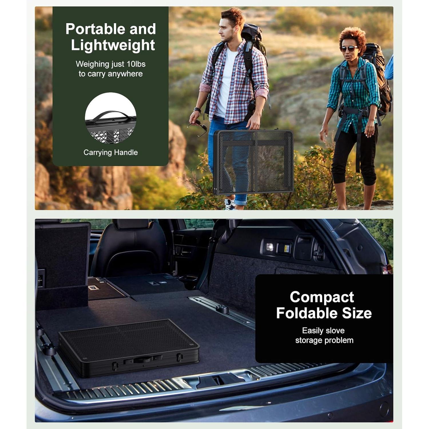 Mesa de Parrilla Plegable Raynesys 3ft Ajustable para Exterior