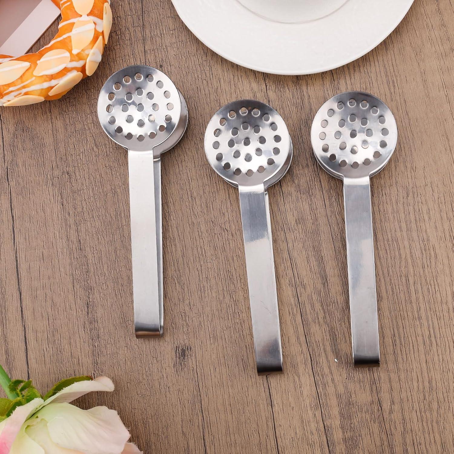 3 Pinzas para Bolsas de Té Acero Inoxidable Lasuroa 15.3cm