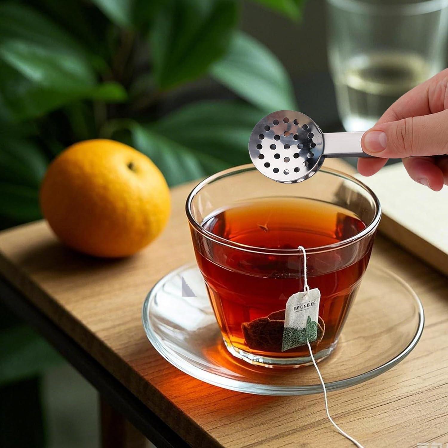 3 Pinzas para Bolsas de Té Acero Inoxidable Lasuroa 15.3cm