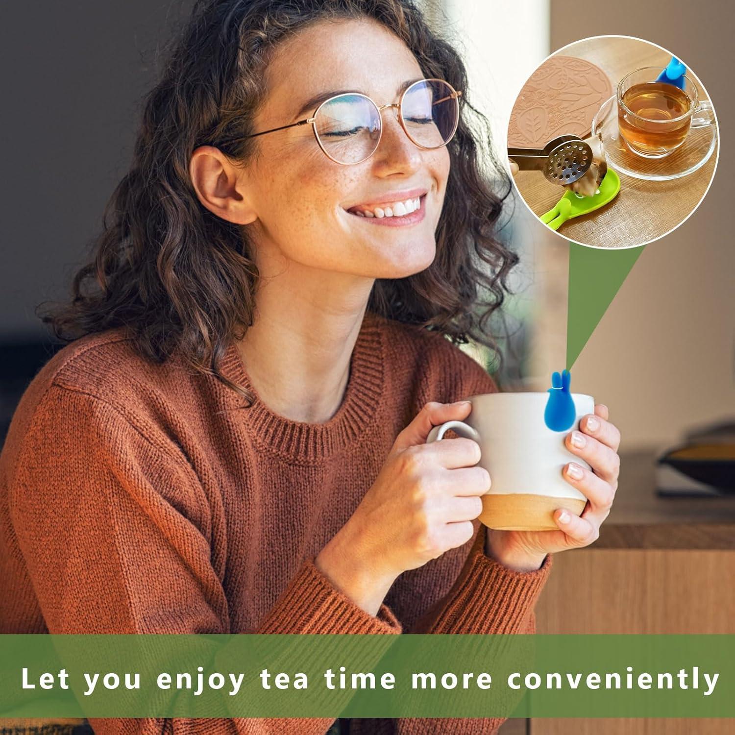 Exprimidor de Bolsas de Té Gyinere con Soportes de Silicona