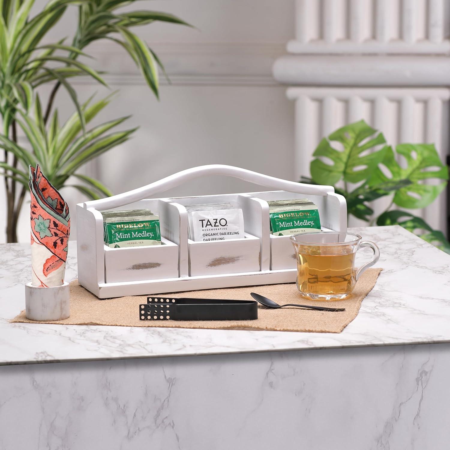 Organizador de Té de Madera Ciencia de la Cocina 3 Compartimentos