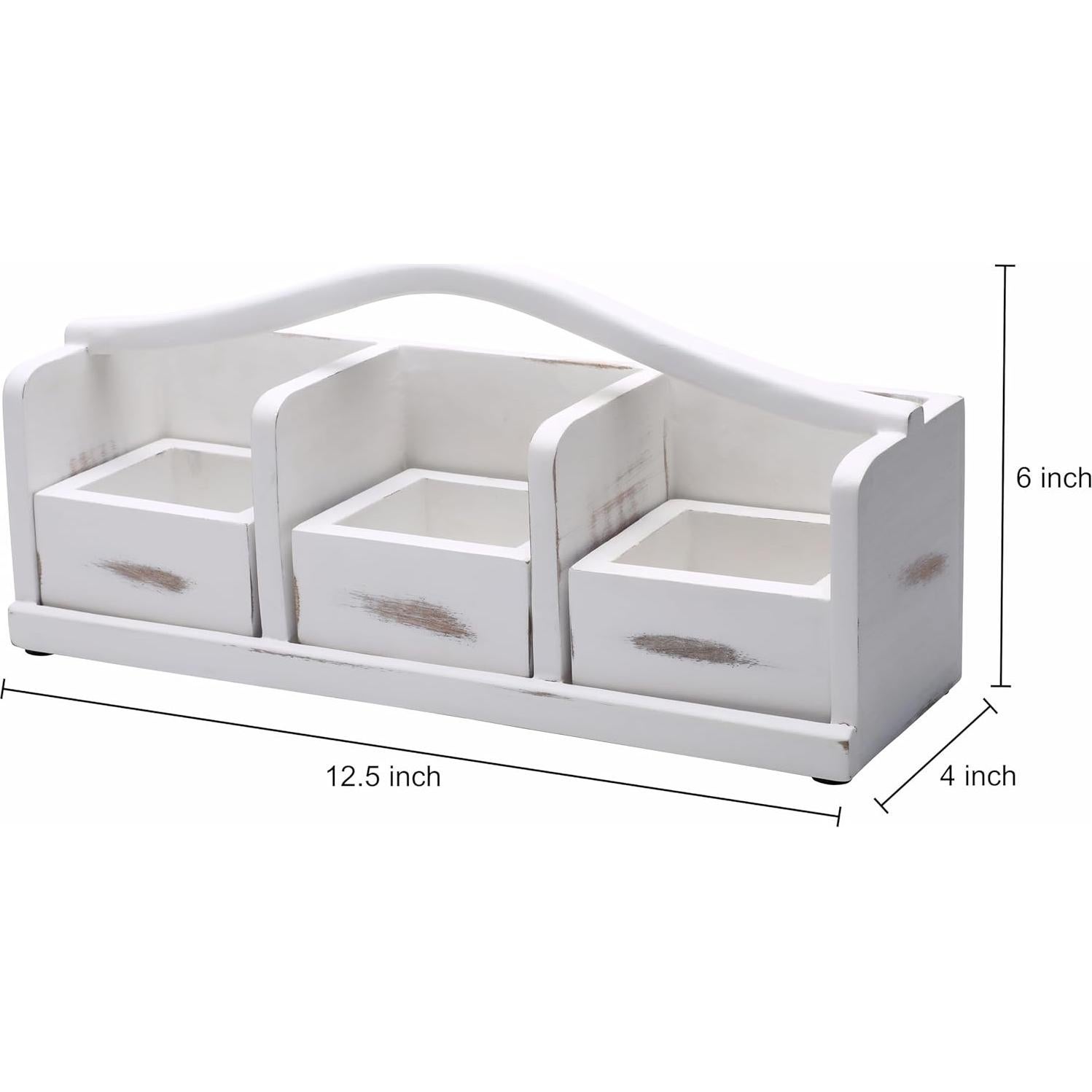 Organizador de Té de Madera Ciencia de la Cocina 3 Compartimentos