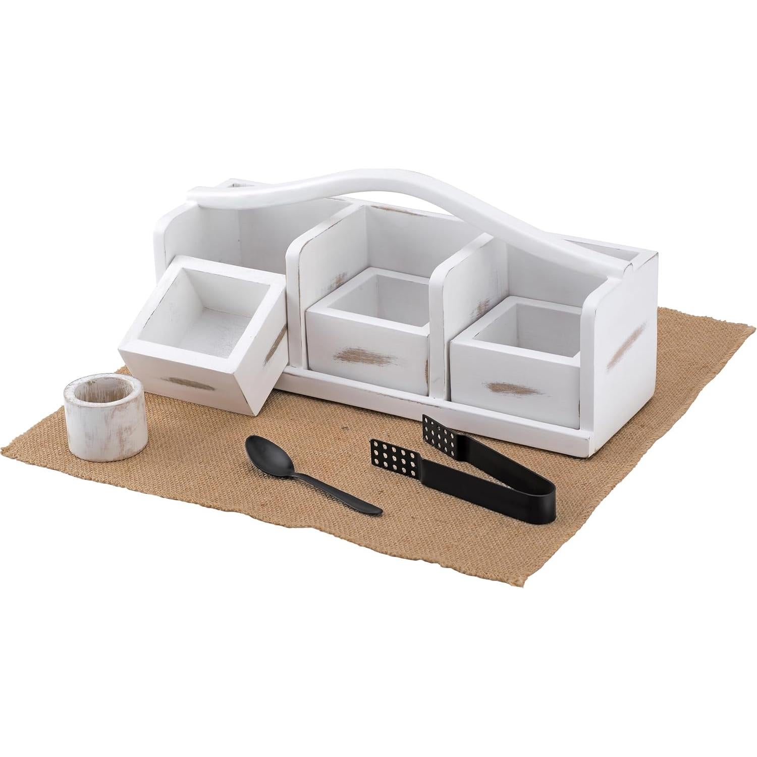 Organizador de Té de Madera Ciencia de la Cocina 3 Compartimentos