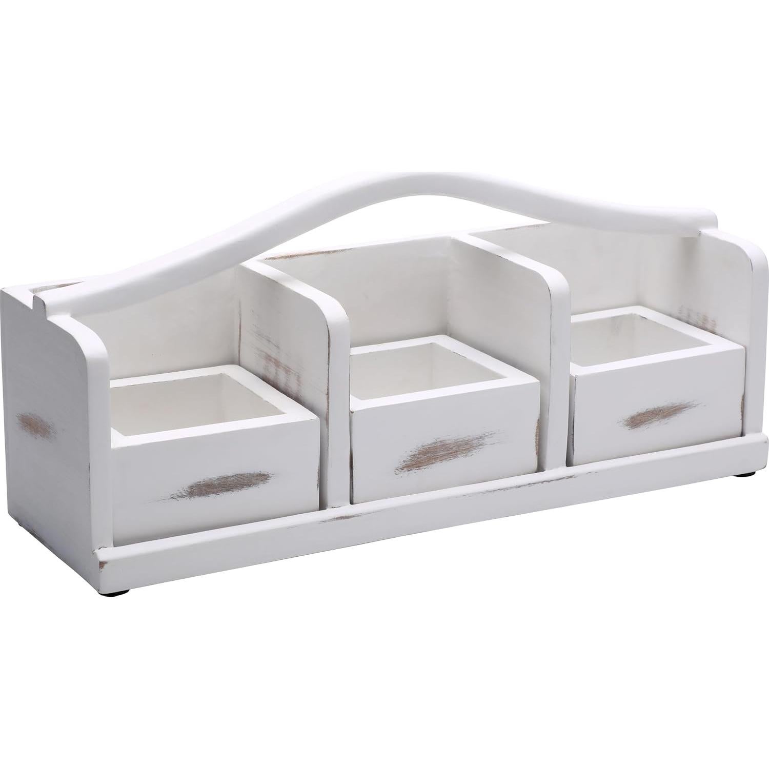 Organizador de Té de Madera Ciencia de la Cocina 3 Compartimentos