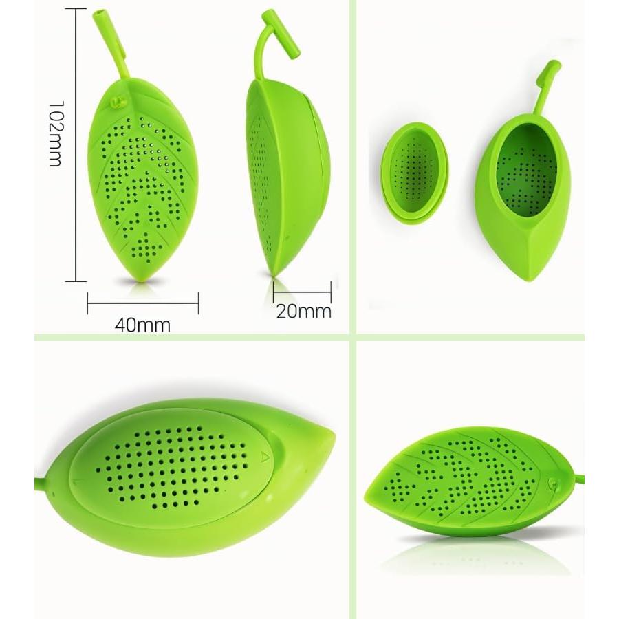 Infusor de Té Bonito de Silicona Verde con Émbolo Reutilizable