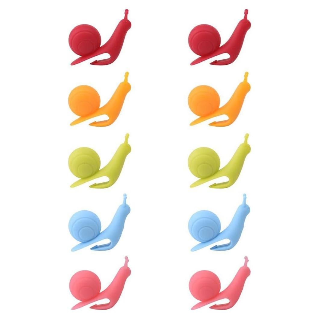 Soportes de Bolsa de Té en Silicona EBOOT - 10 Piezas Caracol