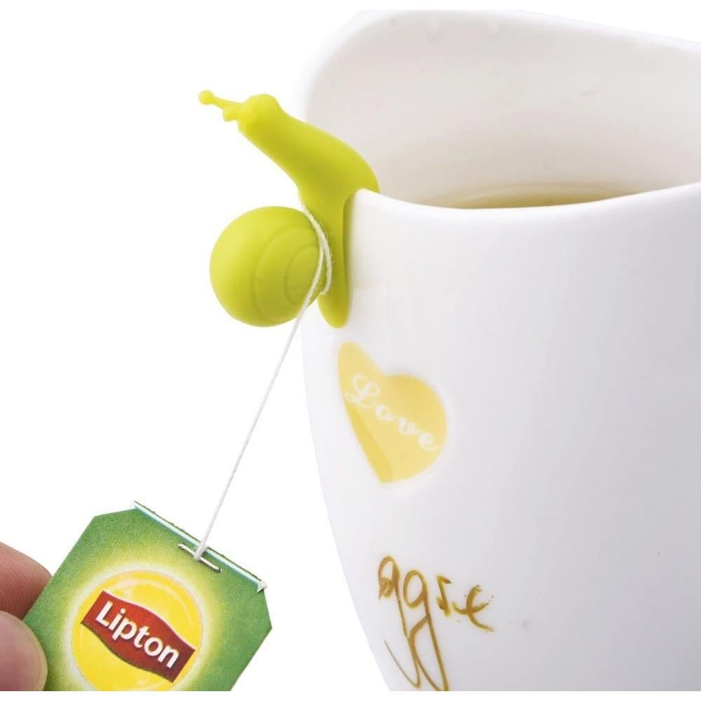 Soportes de Bolsa de Té en Silicona EBOOT - 10 Piezas Caracol