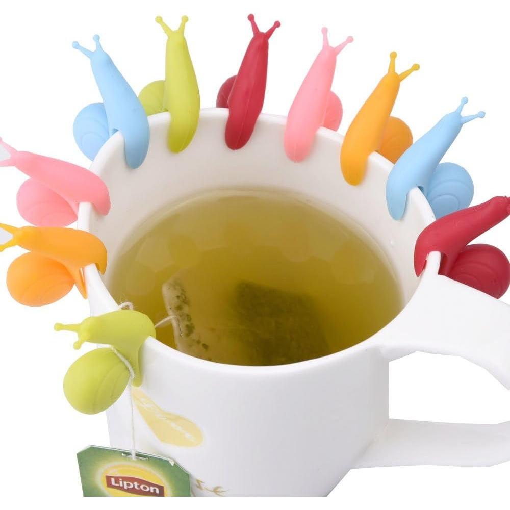 Soportes de Bolsa de Té en Silicona EBOOT - 10 Piezas Caracol