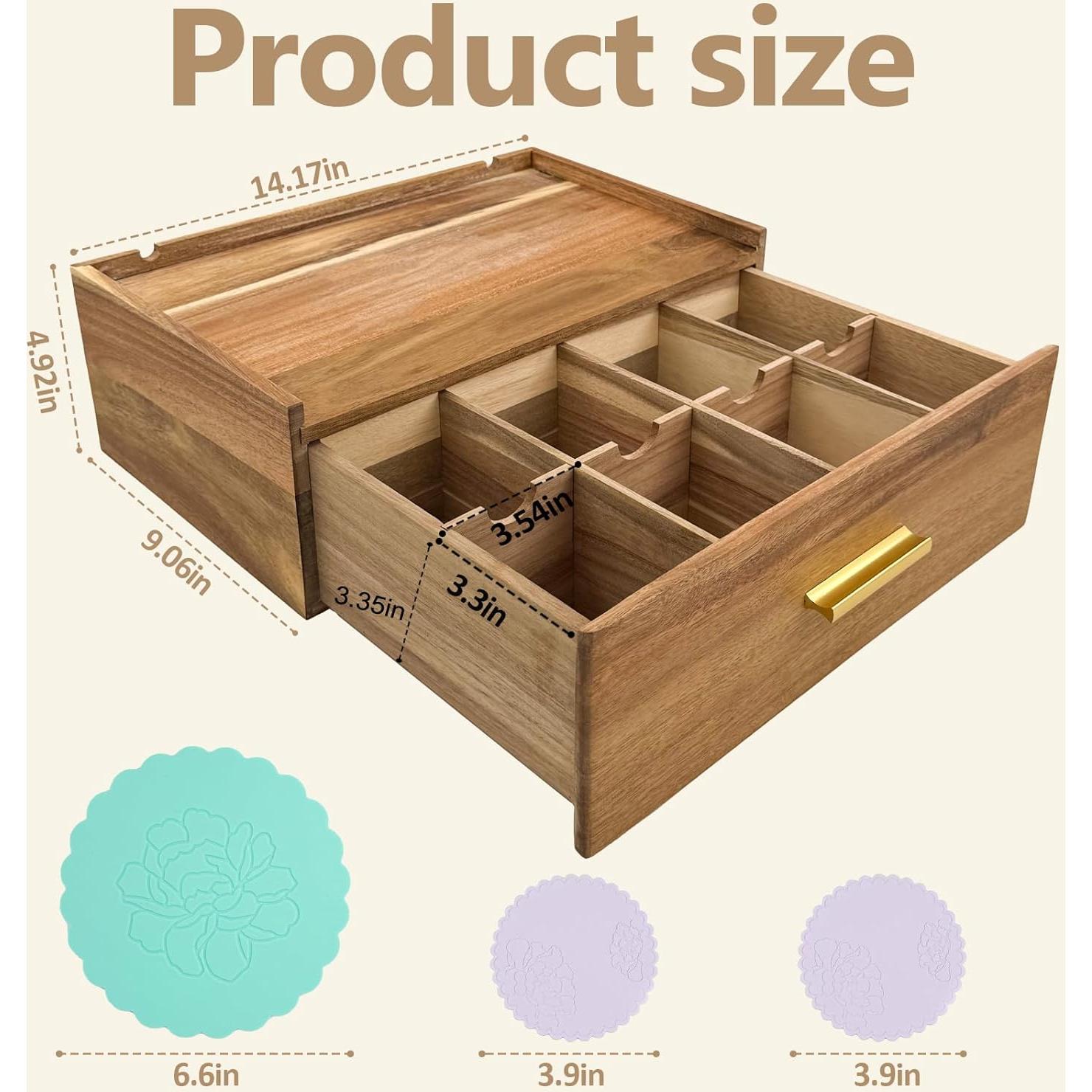 Organizador de Bolsas de Té Nakashare de Madera de Acacia