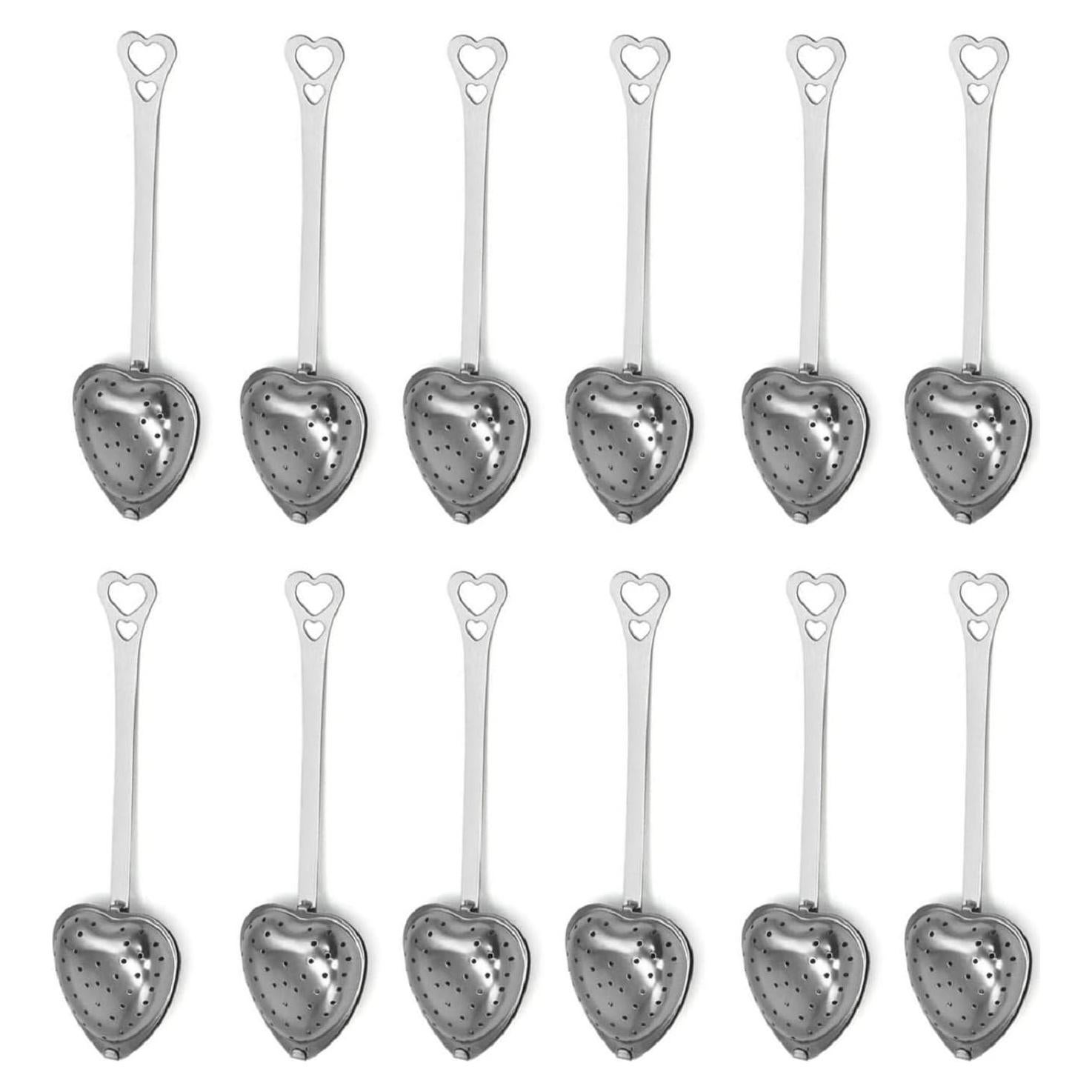 Colador de Té Acero Inoxidable MIAO JIN 12 Piezas Corazón