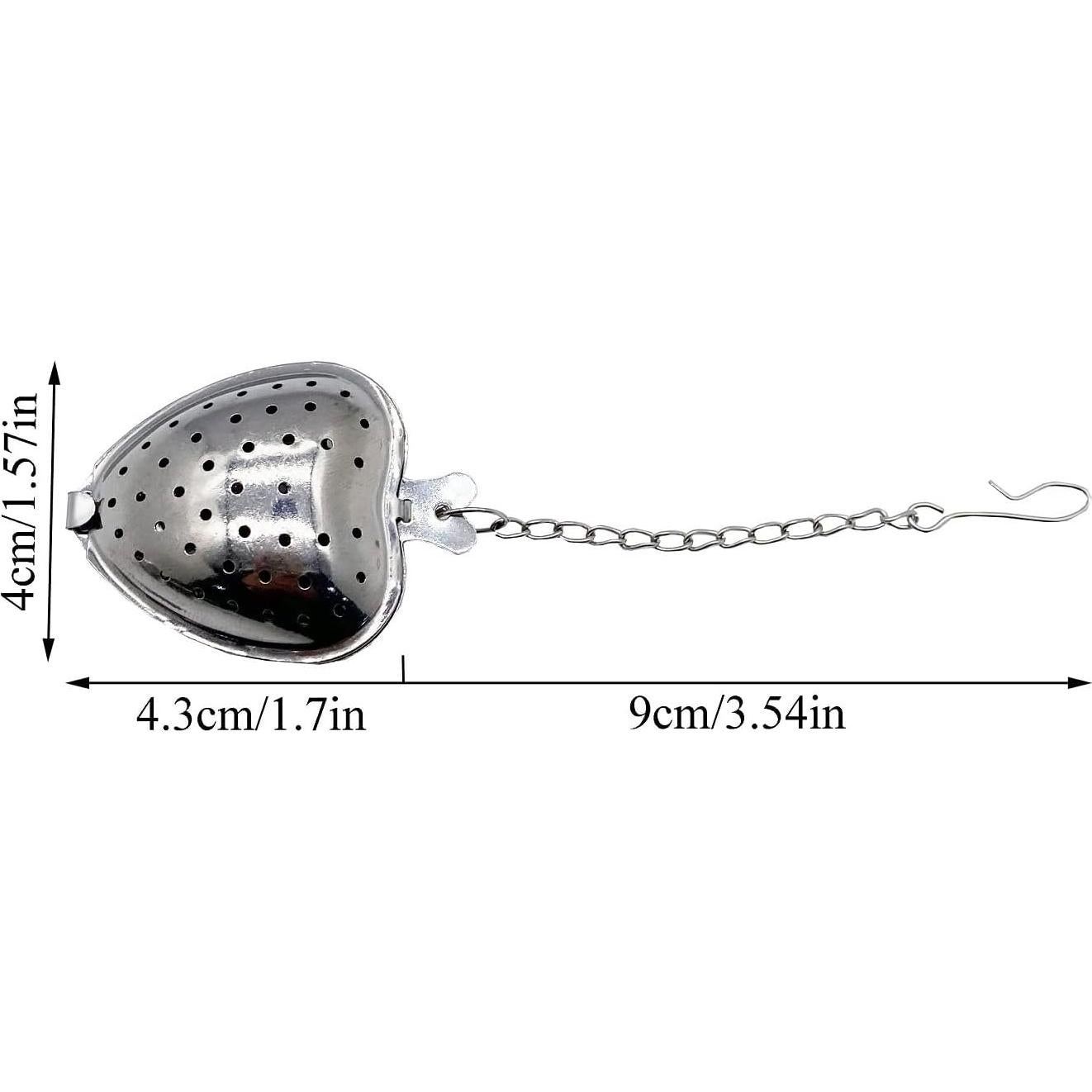 Colador de Té Acero Inoxidable MIAO JIN 20 Pcs Corazón