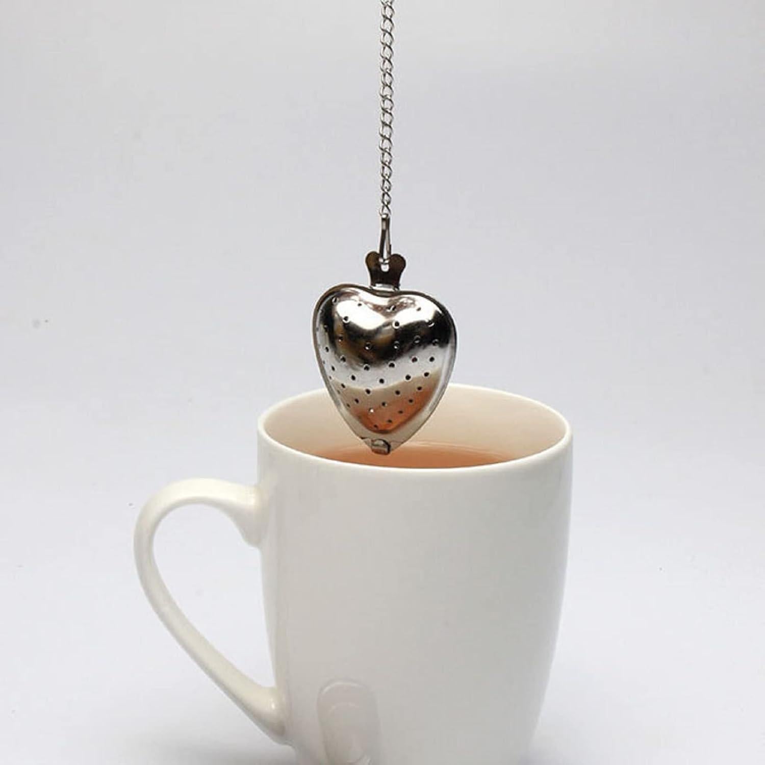 Colador de Té Acero Inoxidable MIAO JIN 20 Pcs Corazón