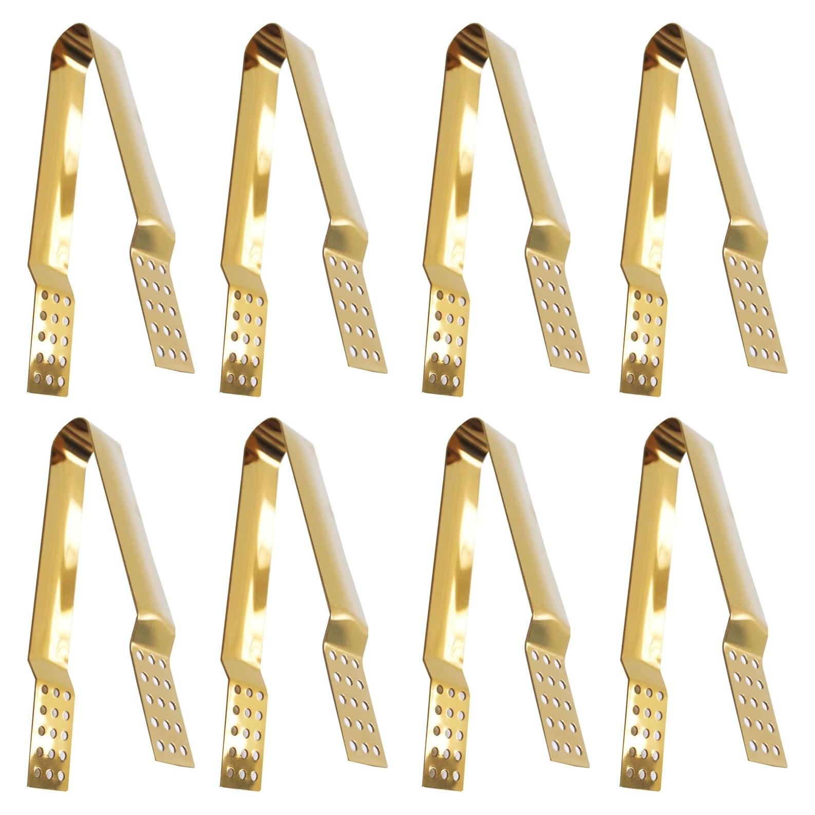 Extractor de Bolsitas de Té Genérico Acero Inoxidable Dorado 8 Piezas