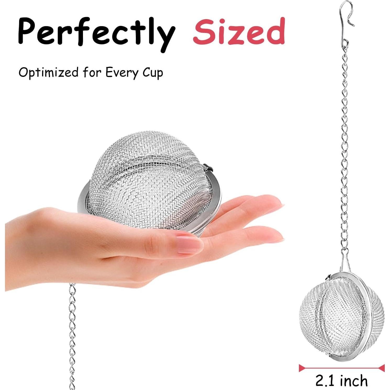 Infusor de Té Gato Calico Lesnorry - Acero Inoxidable, 5.33 cm