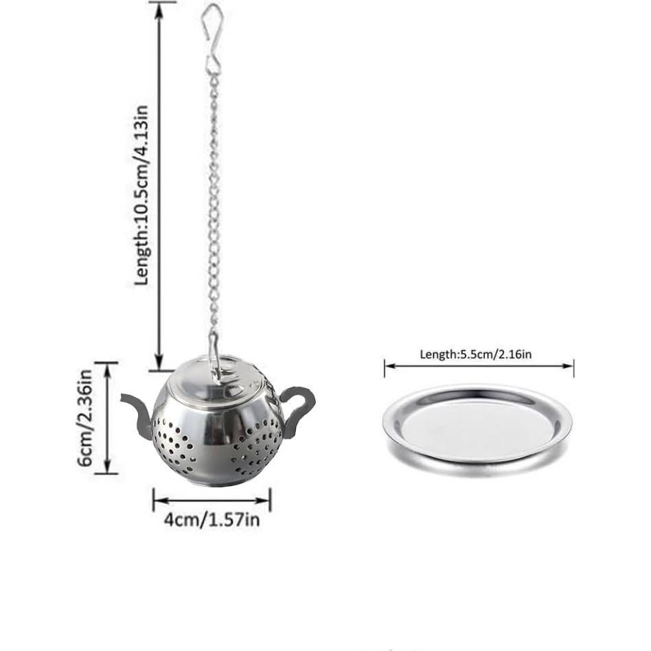 Infusores de Té de Acero Inoxidable Pokinge - 2 Piezas con Cadena