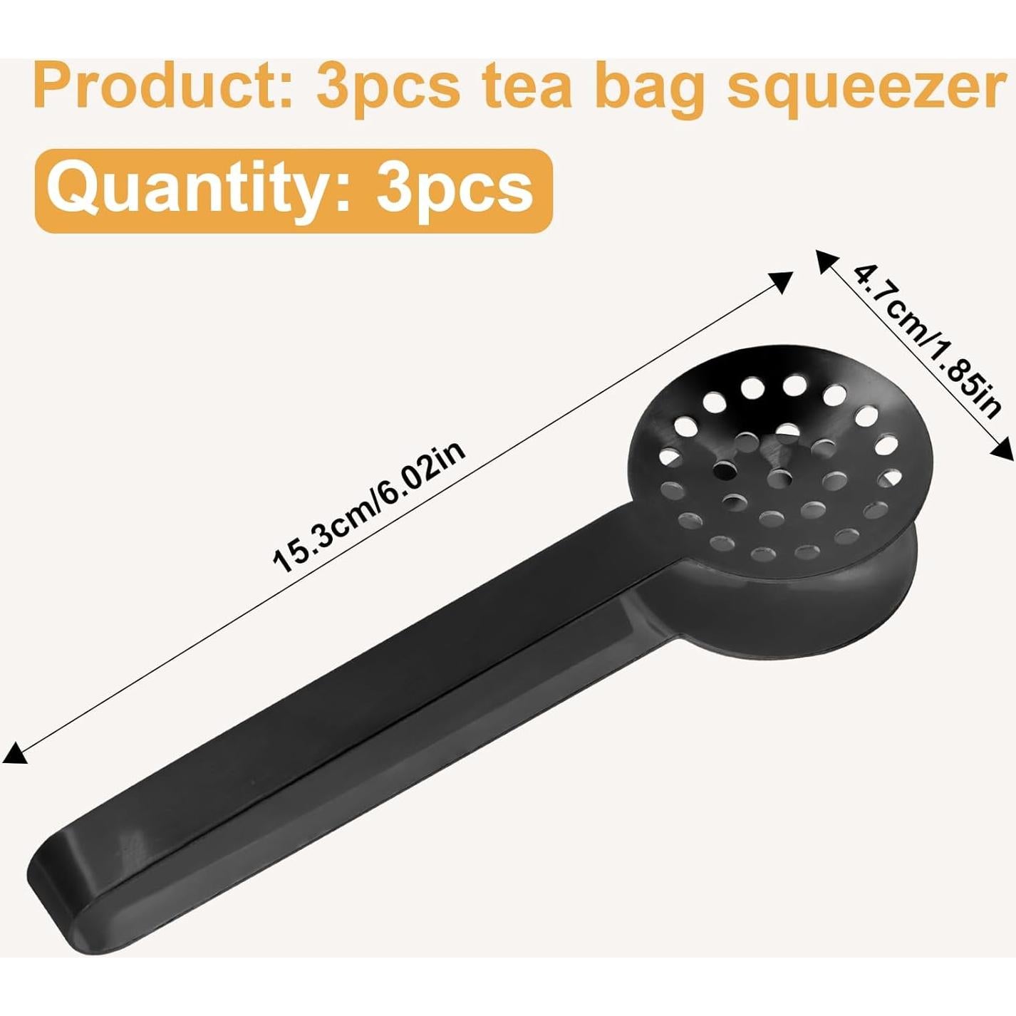 3 Exprimidores de Bolsas de Té Acero Inoxidable Lasuroa