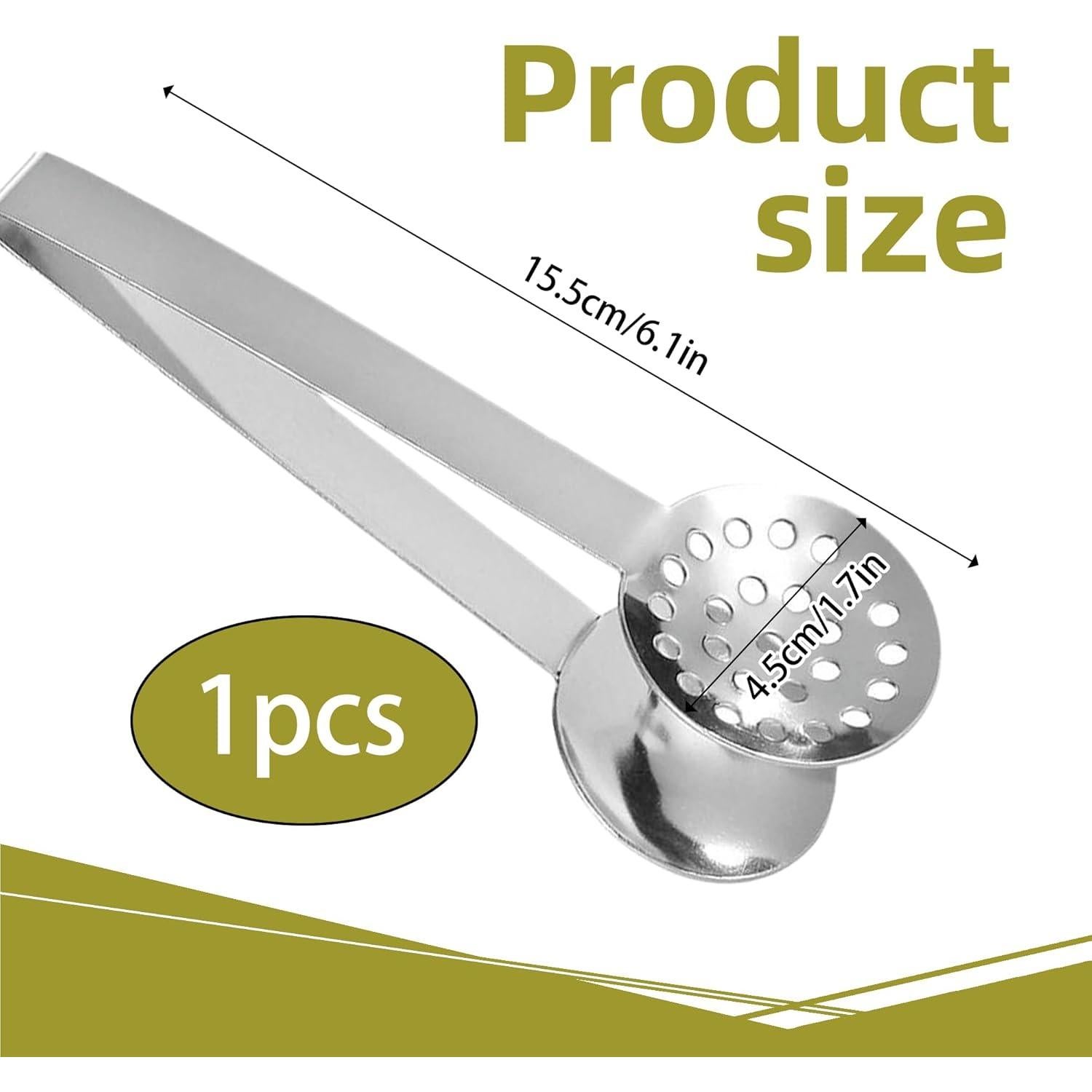 Pinzas exprimidor de bolsas de té Genérico acero inoxidable 15.5 cm