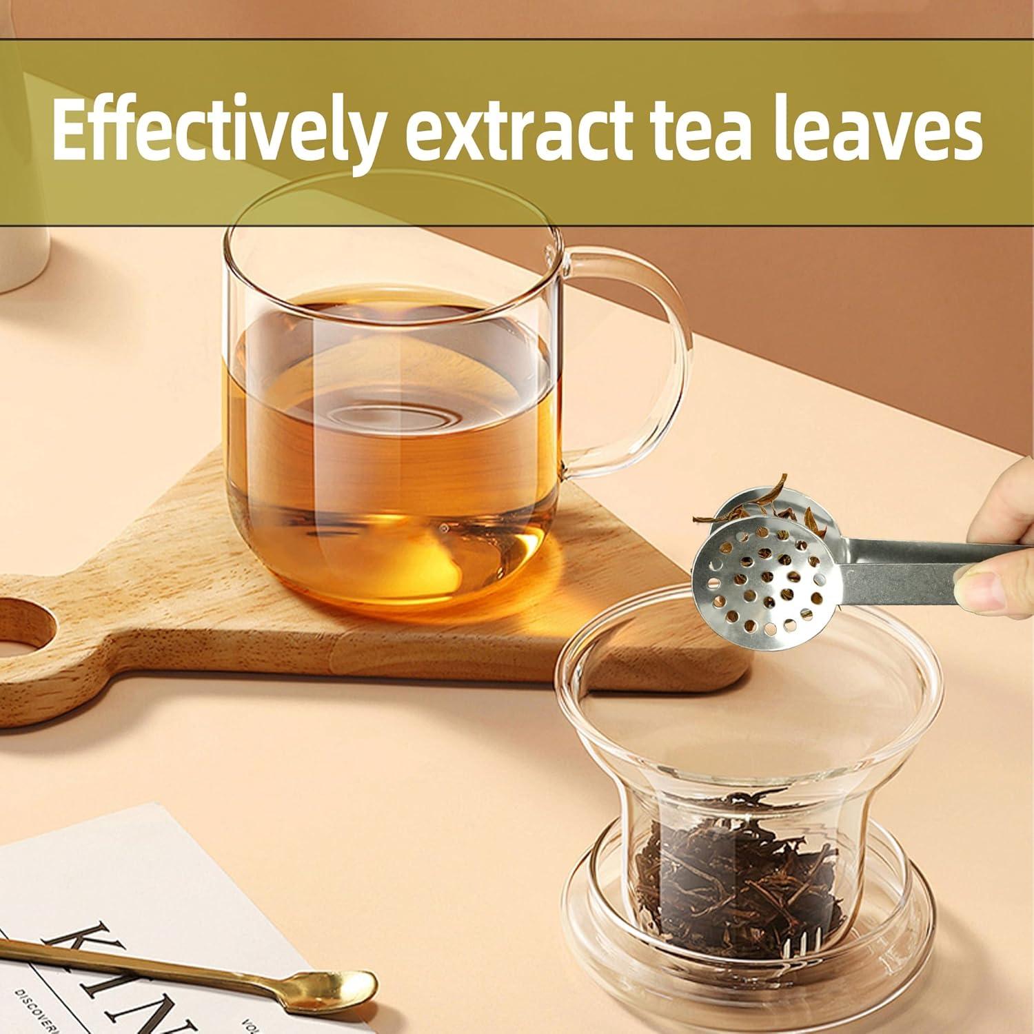 Pinzas exprimidor de bolsas de té Genérico acero inoxidable 15.5 cm