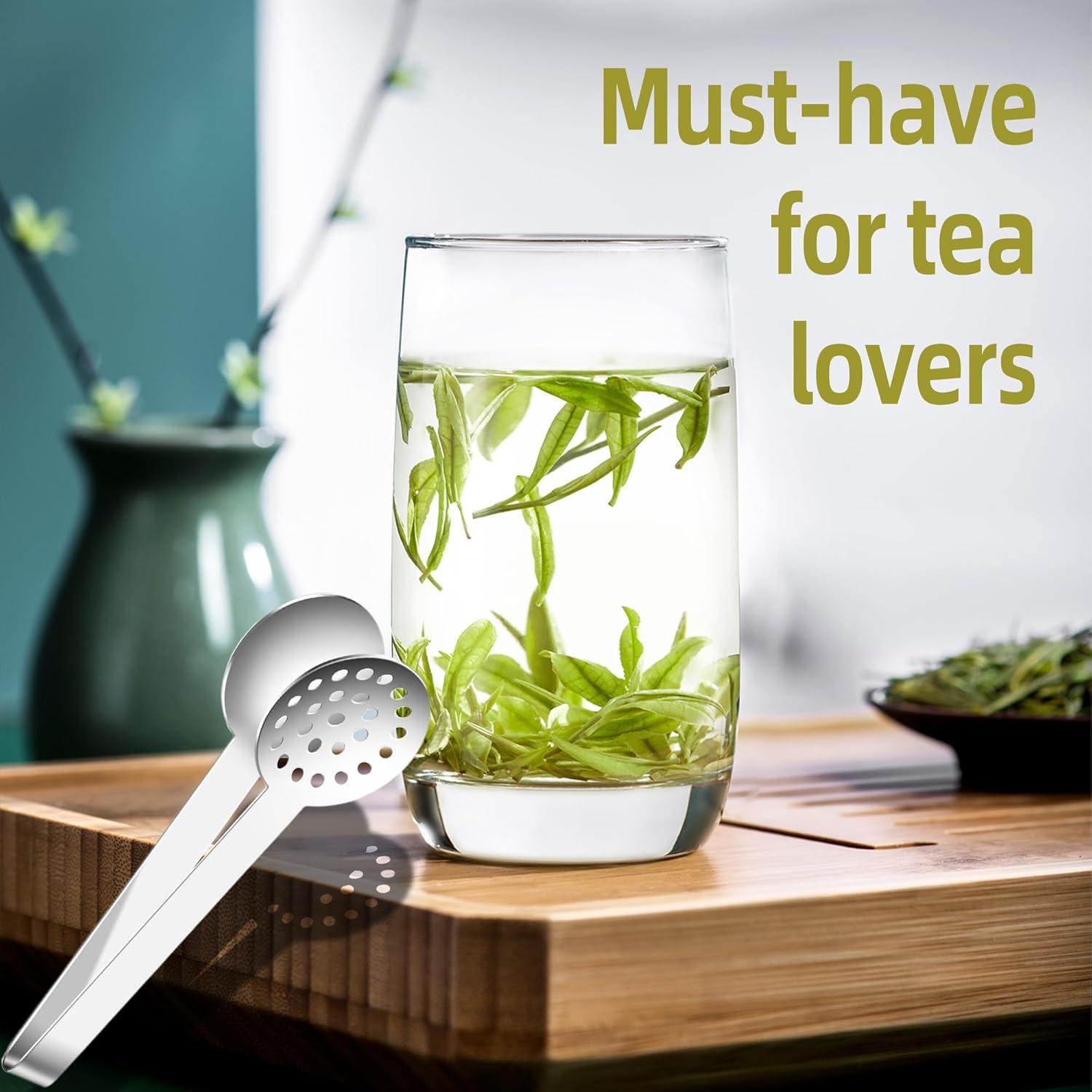 Pinzas exprimidor de bolsas de té Genérico acero inoxidable 15.5 cm