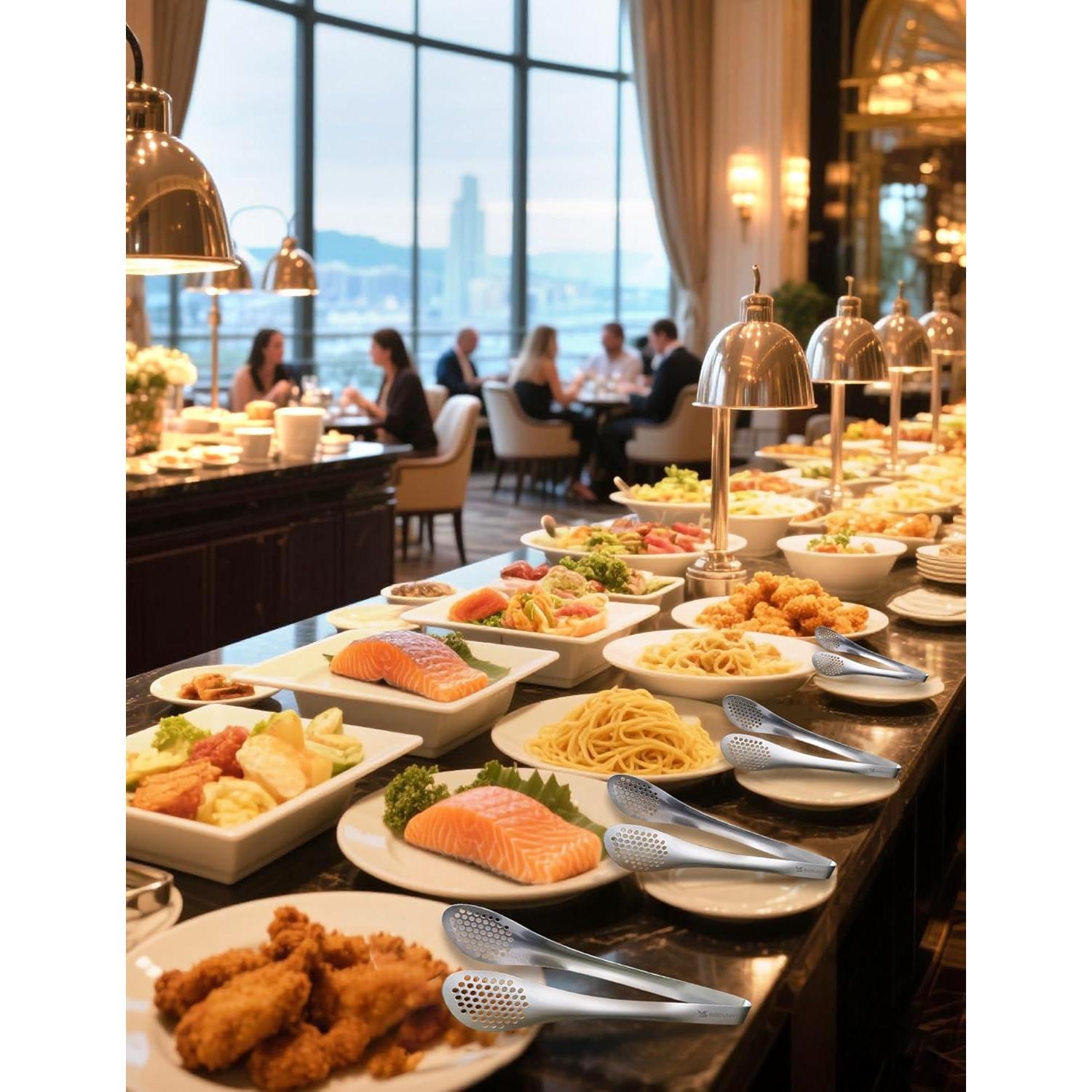 Pinzas de Buffet MSY BIGSUNNY 22.86 cm Acero Inoxidable Juego 2