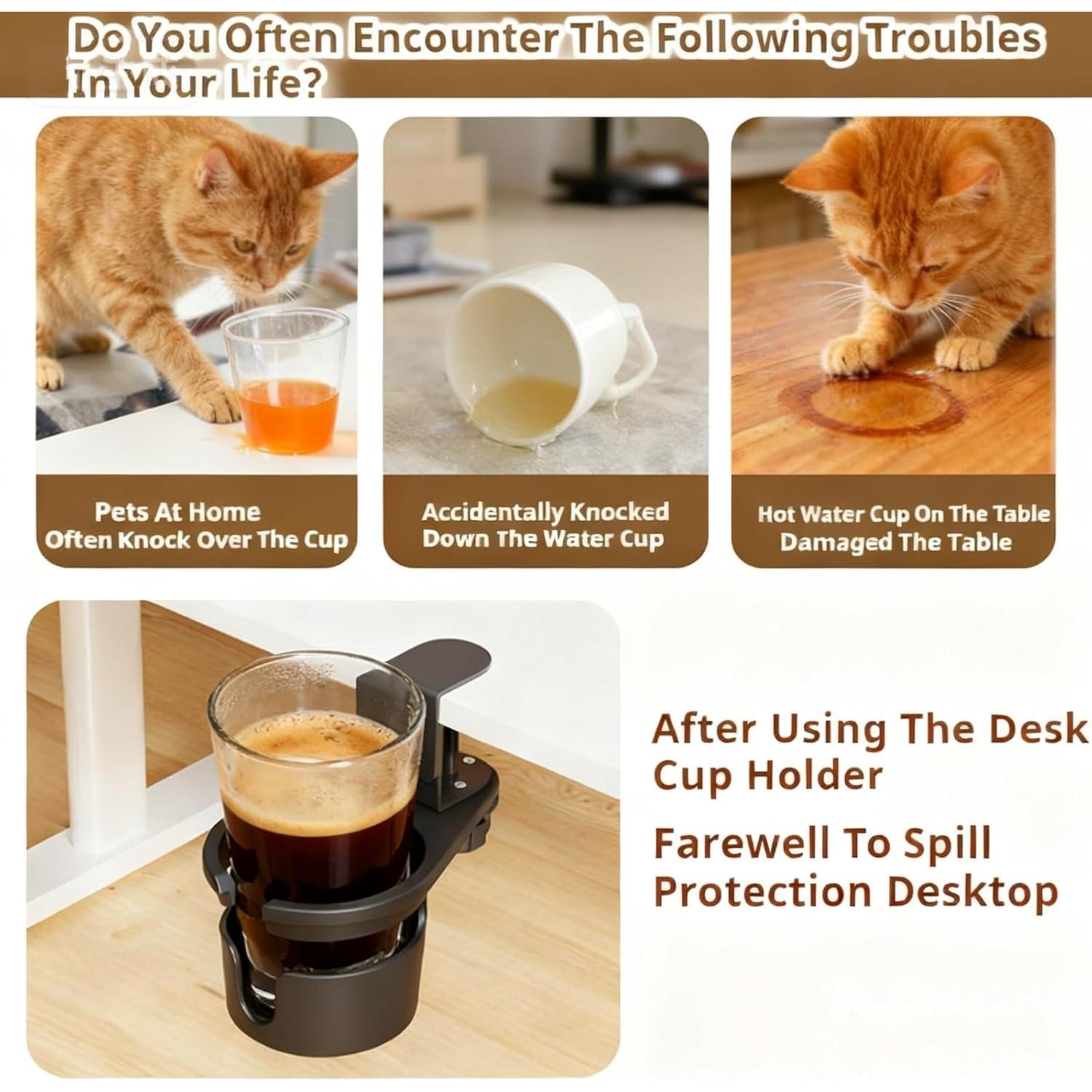 Soporte para Taza de Escritorio XULIONTS Ajustable 360°