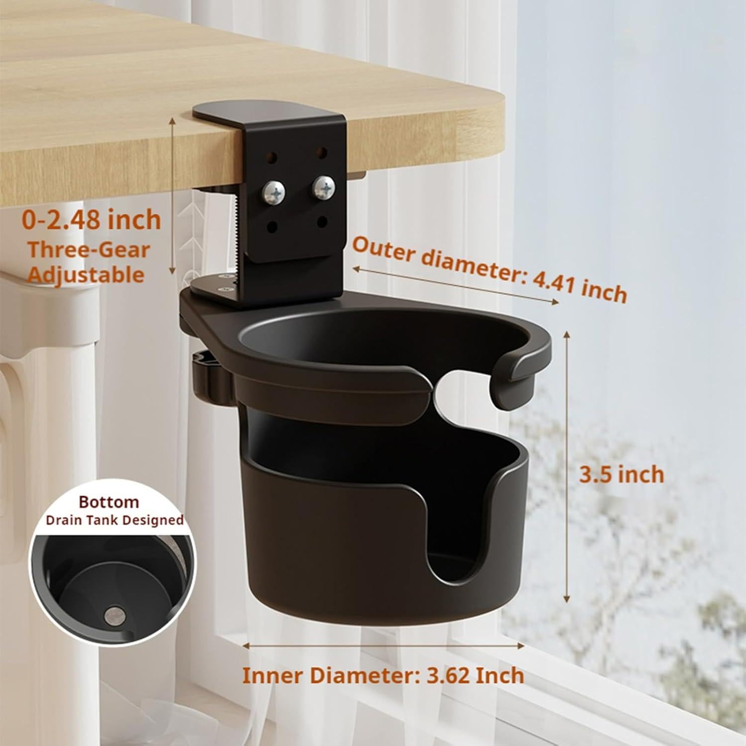 Soporte para Taza de Escritorio XULIONTS Ajustable 360°