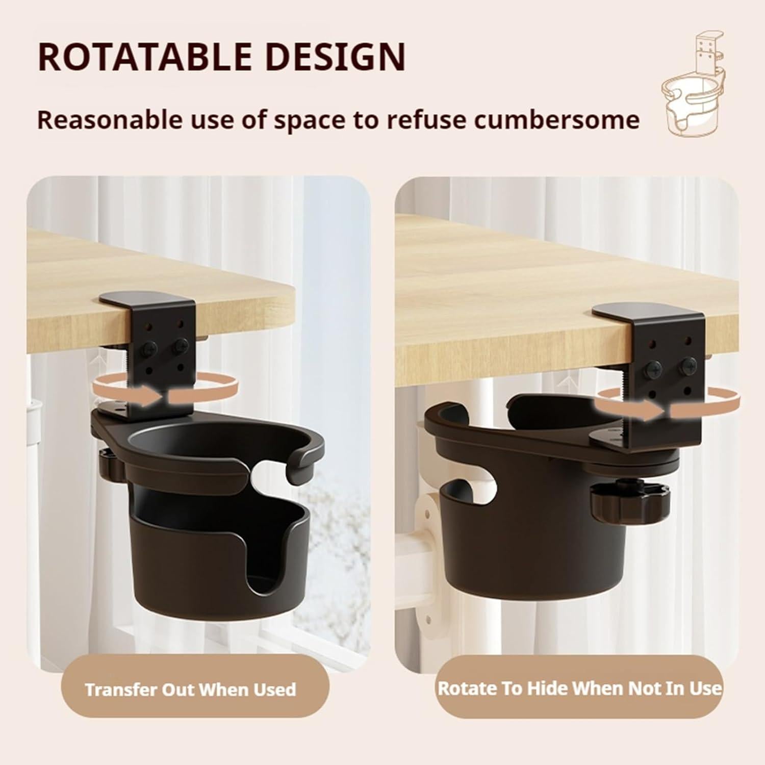 Soporte para Taza de Escritorio XULIONTS Ajustable 360°