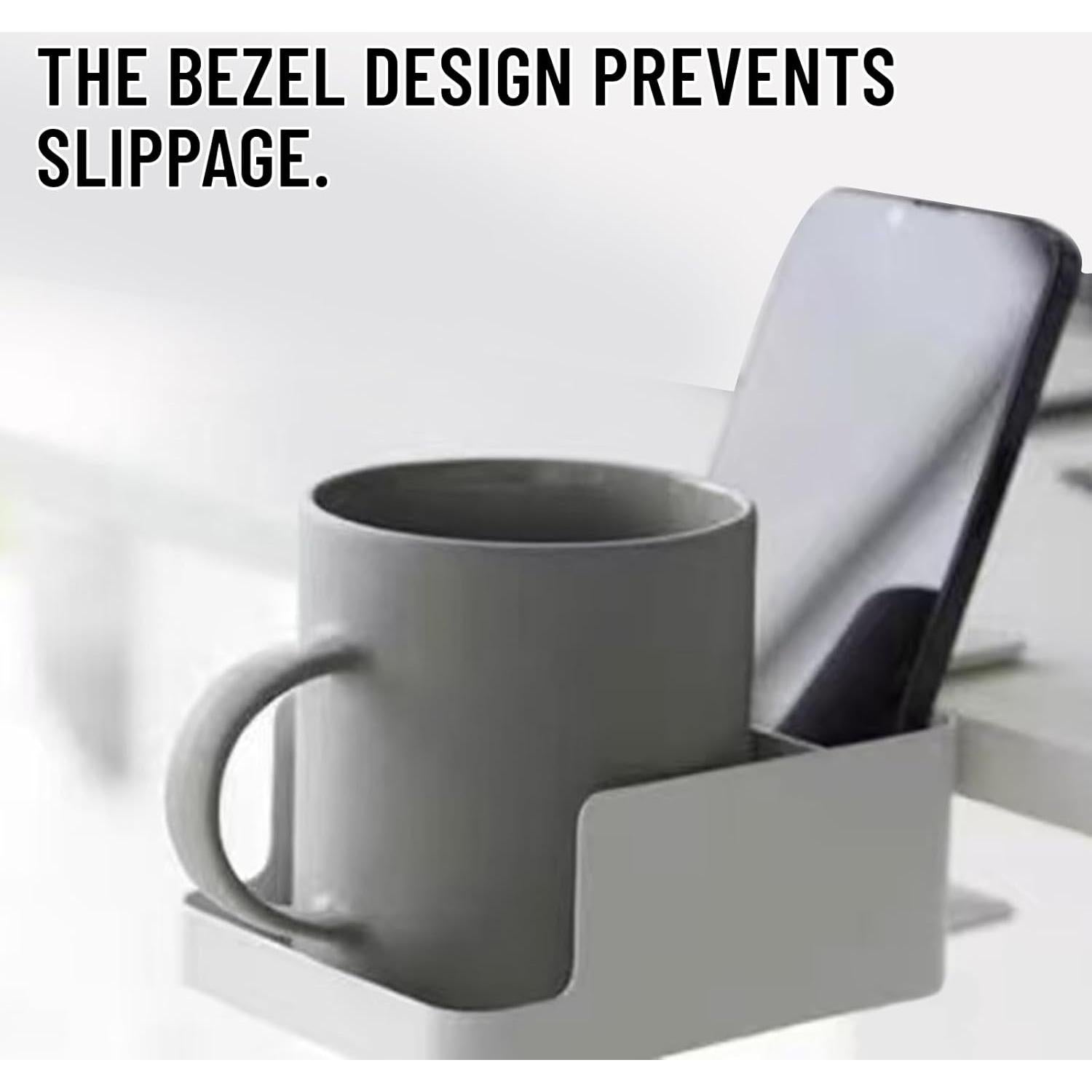 Soporte para Tazas de Escritorio LEICHI Negro, Antidesbordamiento