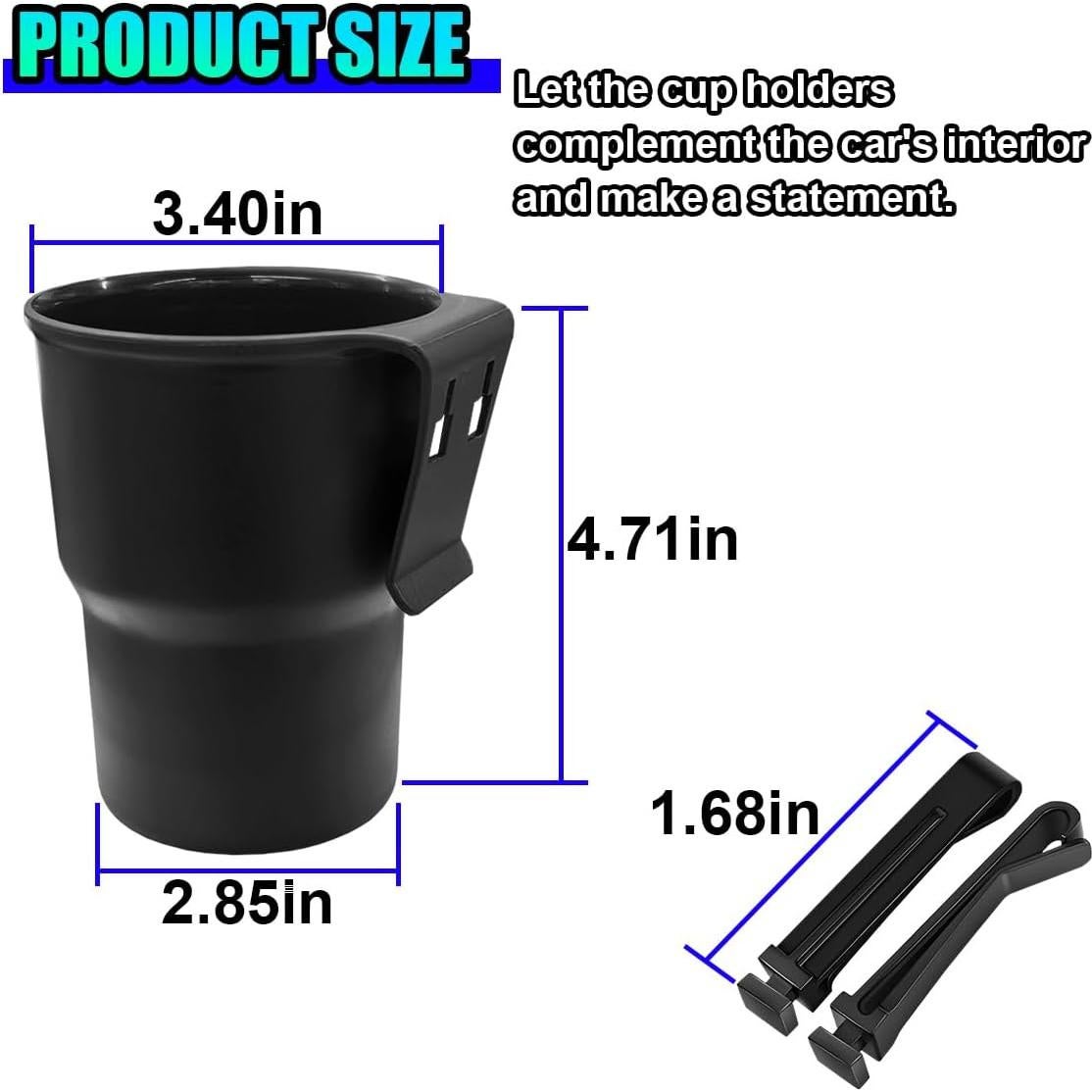 Soporte de Taza para Auto UHANBUT Colgante Negro Multifuncional