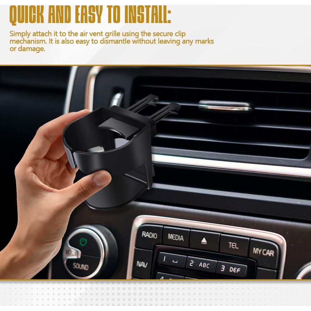 Soporte para Taza de Auto PACLVIO Ajustable para Ventilación