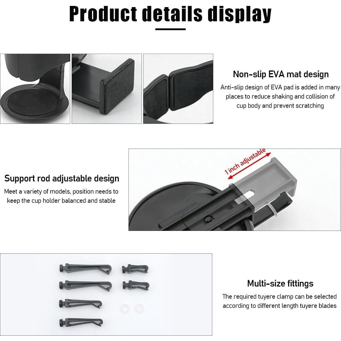 Soporte para Taza de Coche Suvnie Ajustable para Ventilación