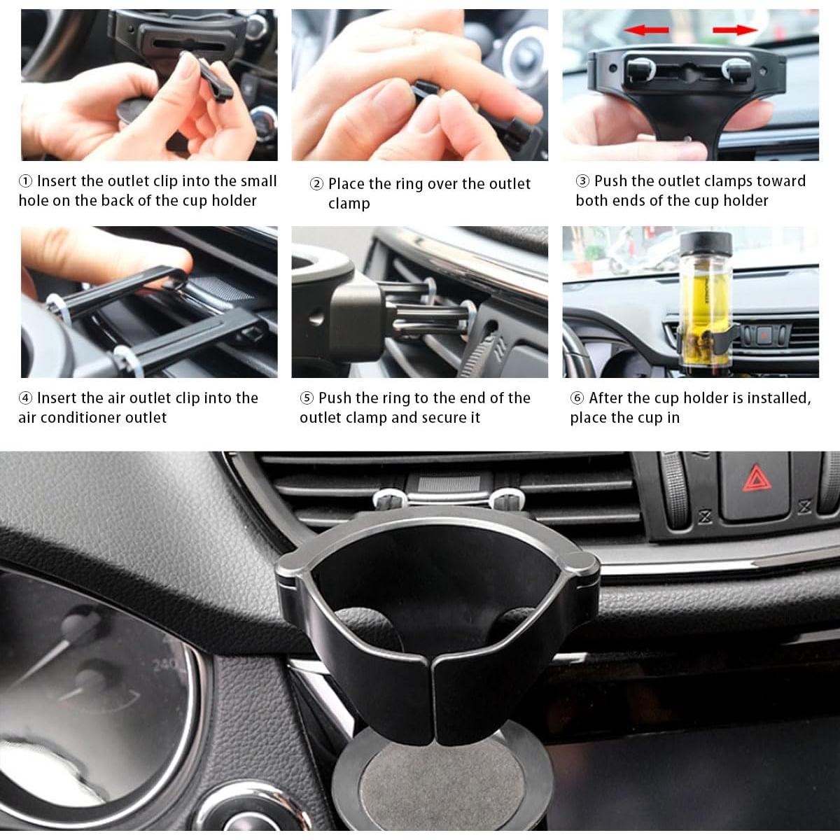 Soporte para Taza de Coche Suvnie Ajustable para Ventilación