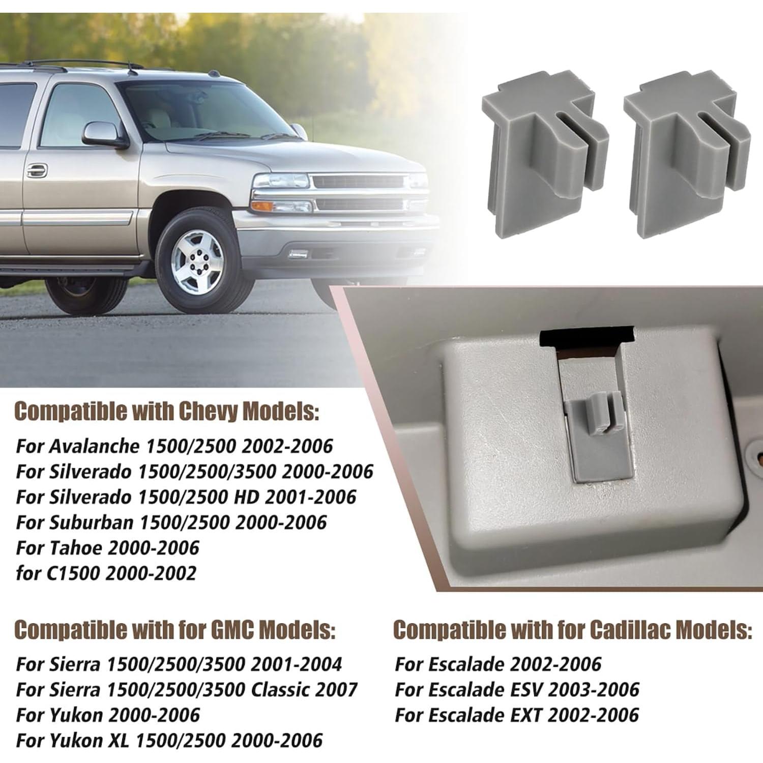 Clip Sujetador de Taza OICCTBF Gris para Consola Chevy/GMC 2000-2006