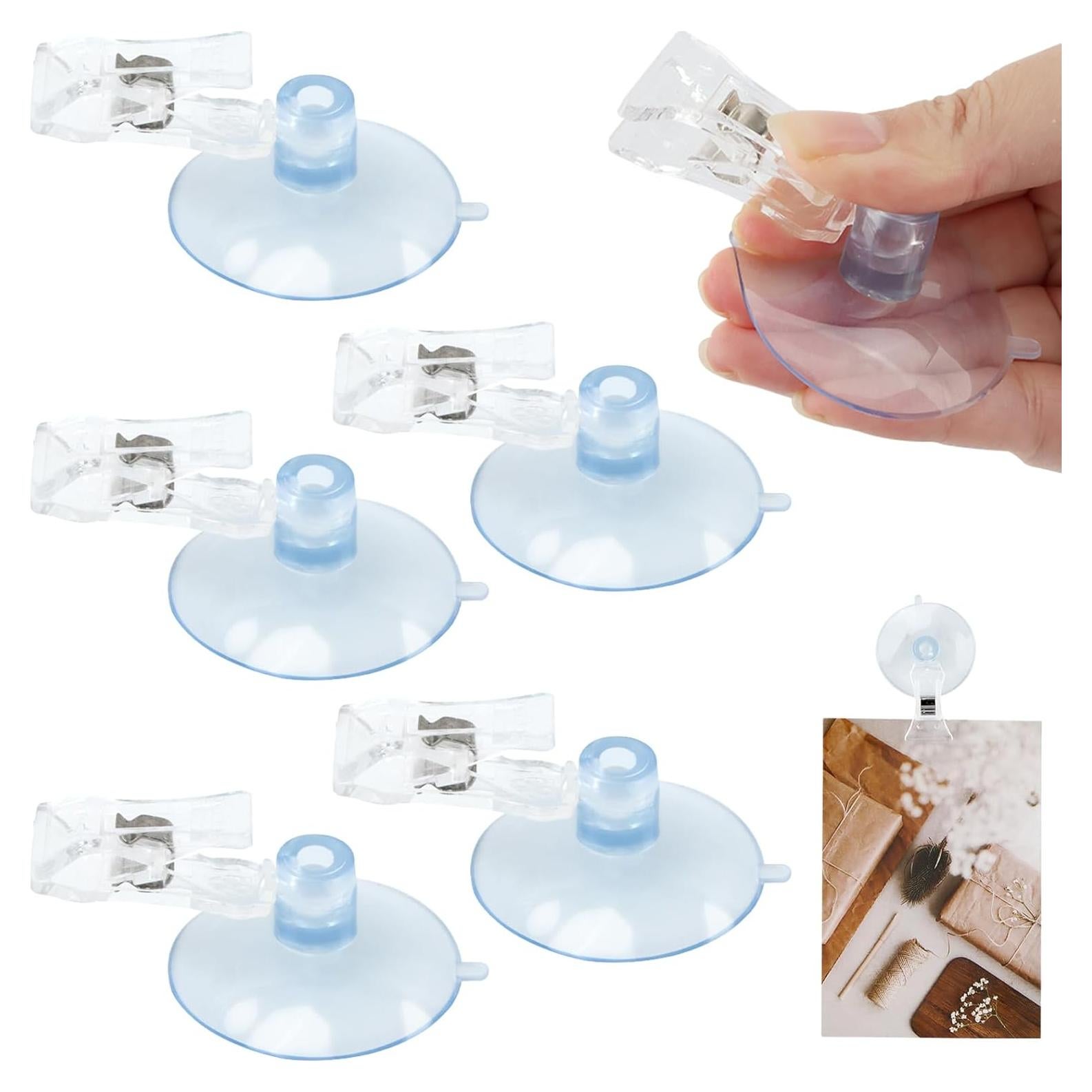 5 Clips de Ventosa CALIDAKA para Pared - Soporte Reutilizable