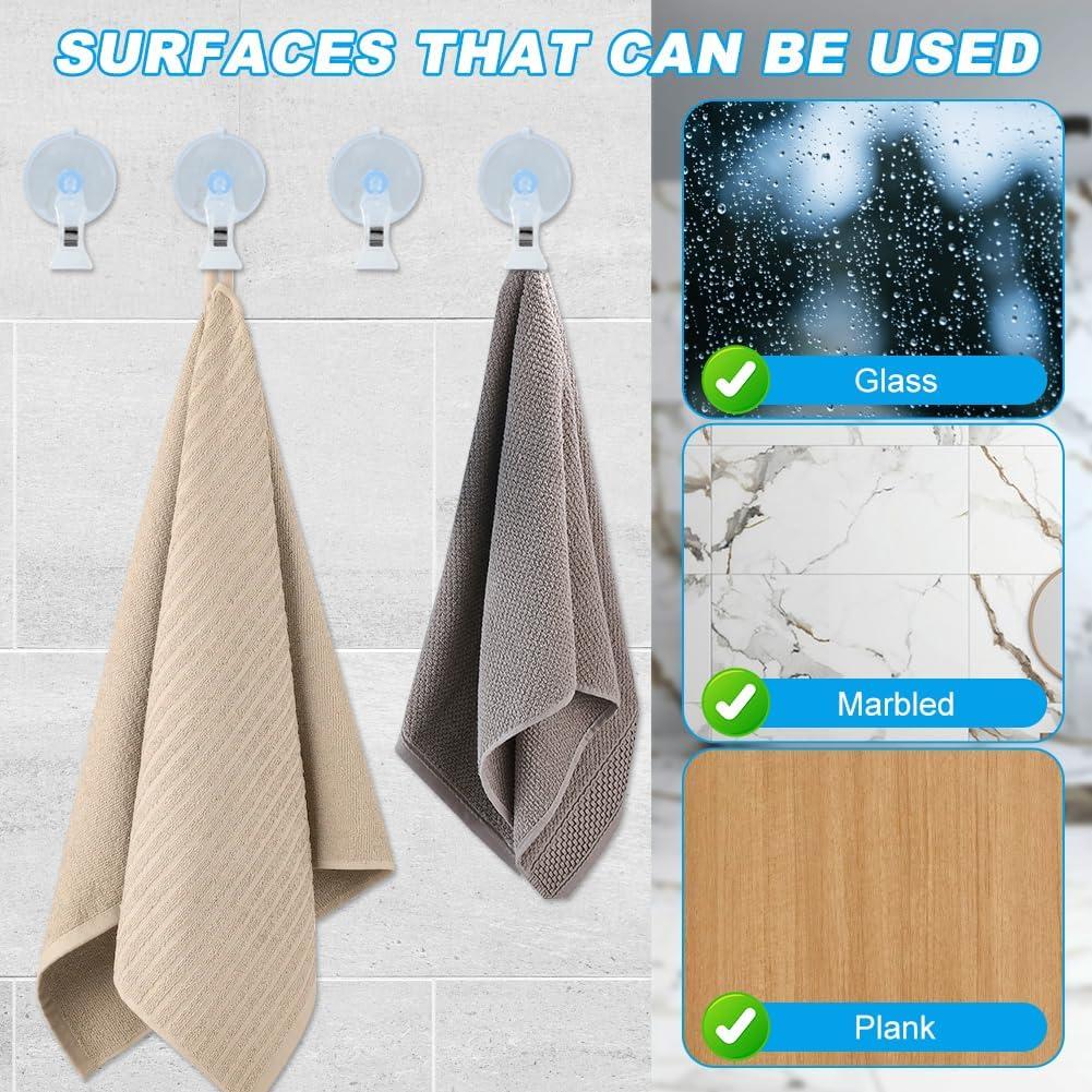 5 Clips de Ventosa CALIDAKA para Pared - Soporte Reutilizable