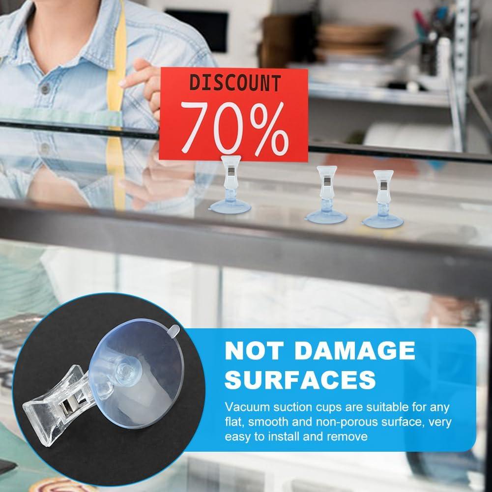 5 Clips de Ventosa CALIDAKA para Pared - Soporte Reutilizable