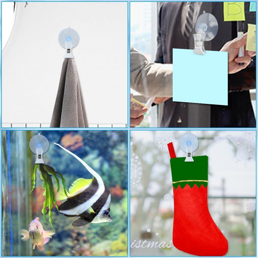 5 Clips de Ventosa CALIDAKA para Pared - Soporte Reutilizable