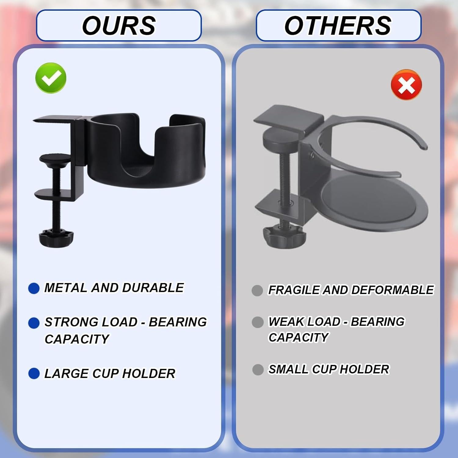 Soporte para Taza BOXOB G18267 Ajustable para Silla Exterior